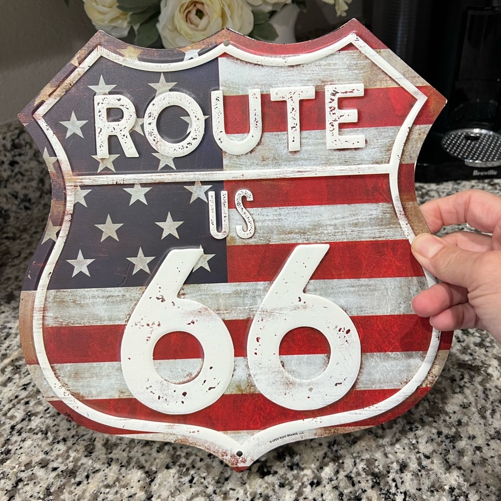 Metal Route 66 sign